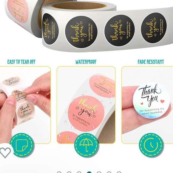 Roll of 500 PCS Thank You Sticker Labels - Buy Now - Picture 9 of 10